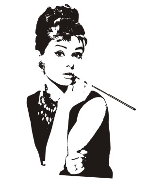 Naklejka na ścianę - Audrey Hepburn