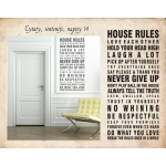  Napis na ścianę, naklejka - House rules... - 14