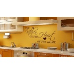  Napis na ścianę, naklejka - The kitchen is the heart of the home - 41