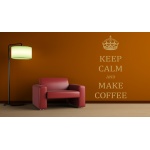  Napis na ścianę, naklejka - Keep Calm  .. coffee - 158