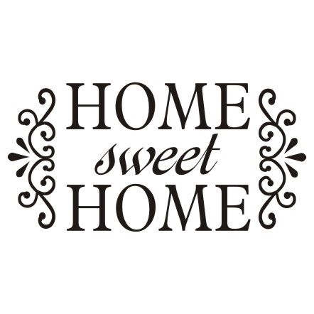  Napis na ścianę, naklejka - Home Sweet Home  - 189