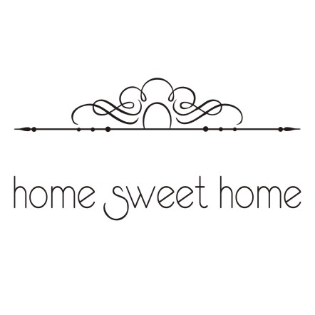  Napis na ścianę, naklejka - Home Sweet Home  - 190