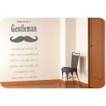  Napis na ścianę, naklejka - How To Be A Gentleman - 200
