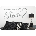  Napis na ścianę, naklejka - Follow Your Heart - 206
