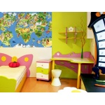  Naklejka dla dzieci - Mapa Świata edukacyjna nr 1 (kolorowa)