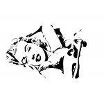  Marilyn in bed - Szablon malarski wielorazowy
