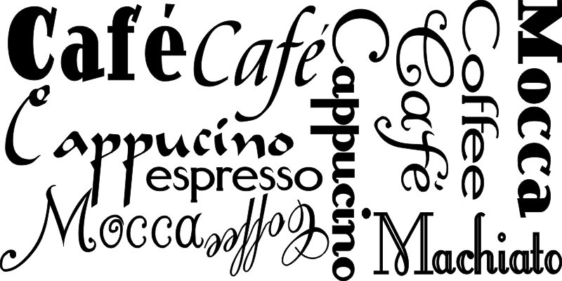  Napis na ścianę, naklejka - Caffe, mocca... - 7