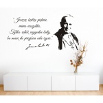  Napis na ścianę, naklejka - Papież Jan Paweł II - Załóż wygodne buty... 258