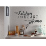  Napis na ścianę, naklejka - The kitchen is the heart of the home - 34