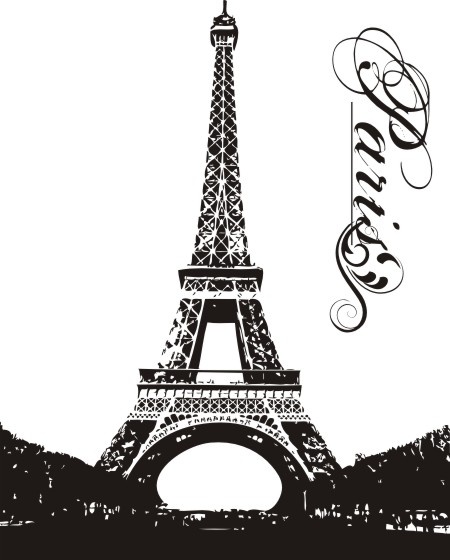  Naklejka na ścianę - Paris, Paryż, Wieża Eiffla