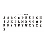  Szablon malarski wielorazowy - zestaw liter alfabet - czcionka ARMY