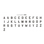  Szablon malarski wielorazowy - zestaw liter alfabet - czcionka USA